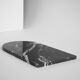 Arched plateau in medium black marble
