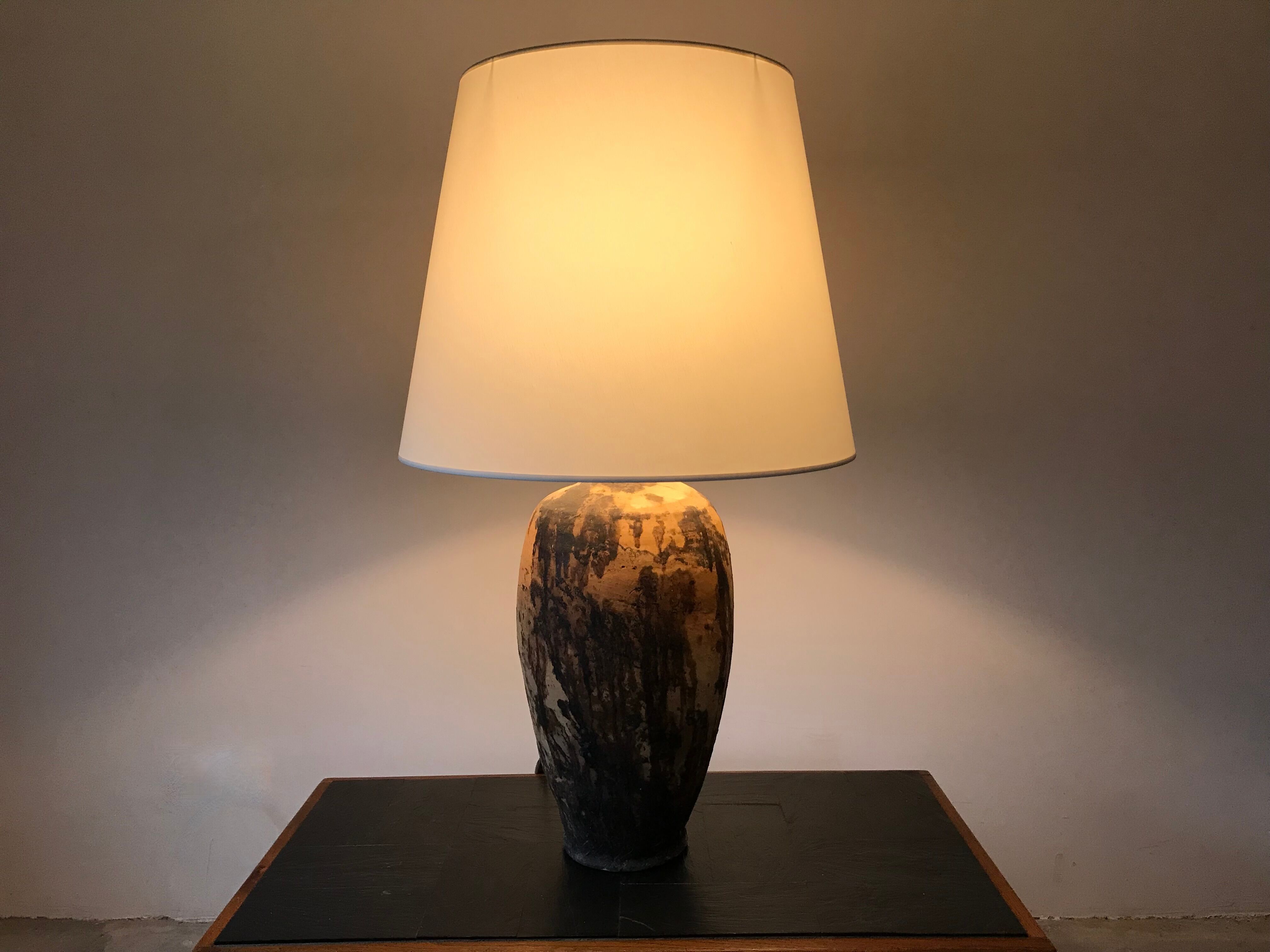 Terracotta lamp, 19th century