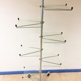 Vintage display shelf in glass and stainless steel