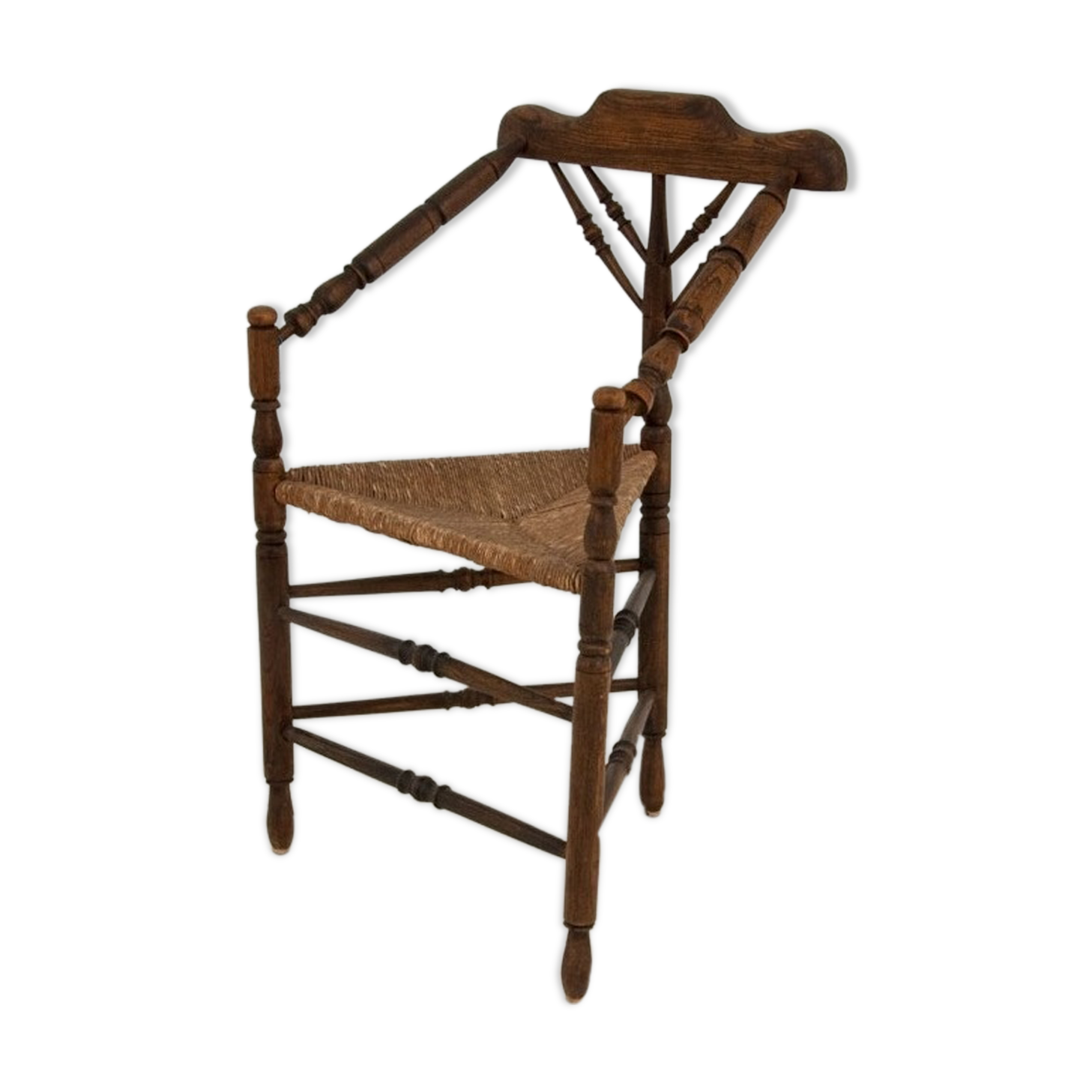 Antique wicker armchair