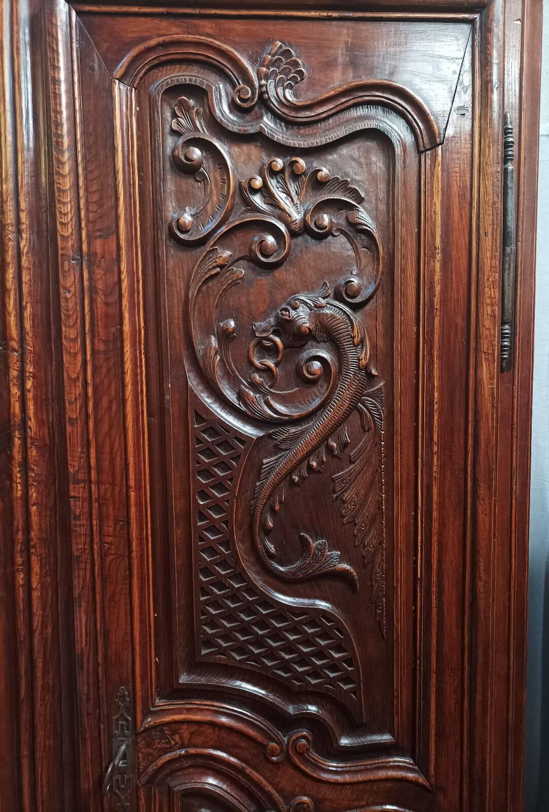 19th-century oak Renaissance wardrobe