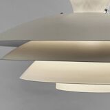 Large multi layer pendant light "Agat" by TOP Lamper. Denmark 1970s