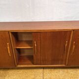 Mid-Century Retro Vintage Teak Sideboard – 1960s Space-Saving Elegance