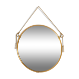 Hanging mirror in gilded brass