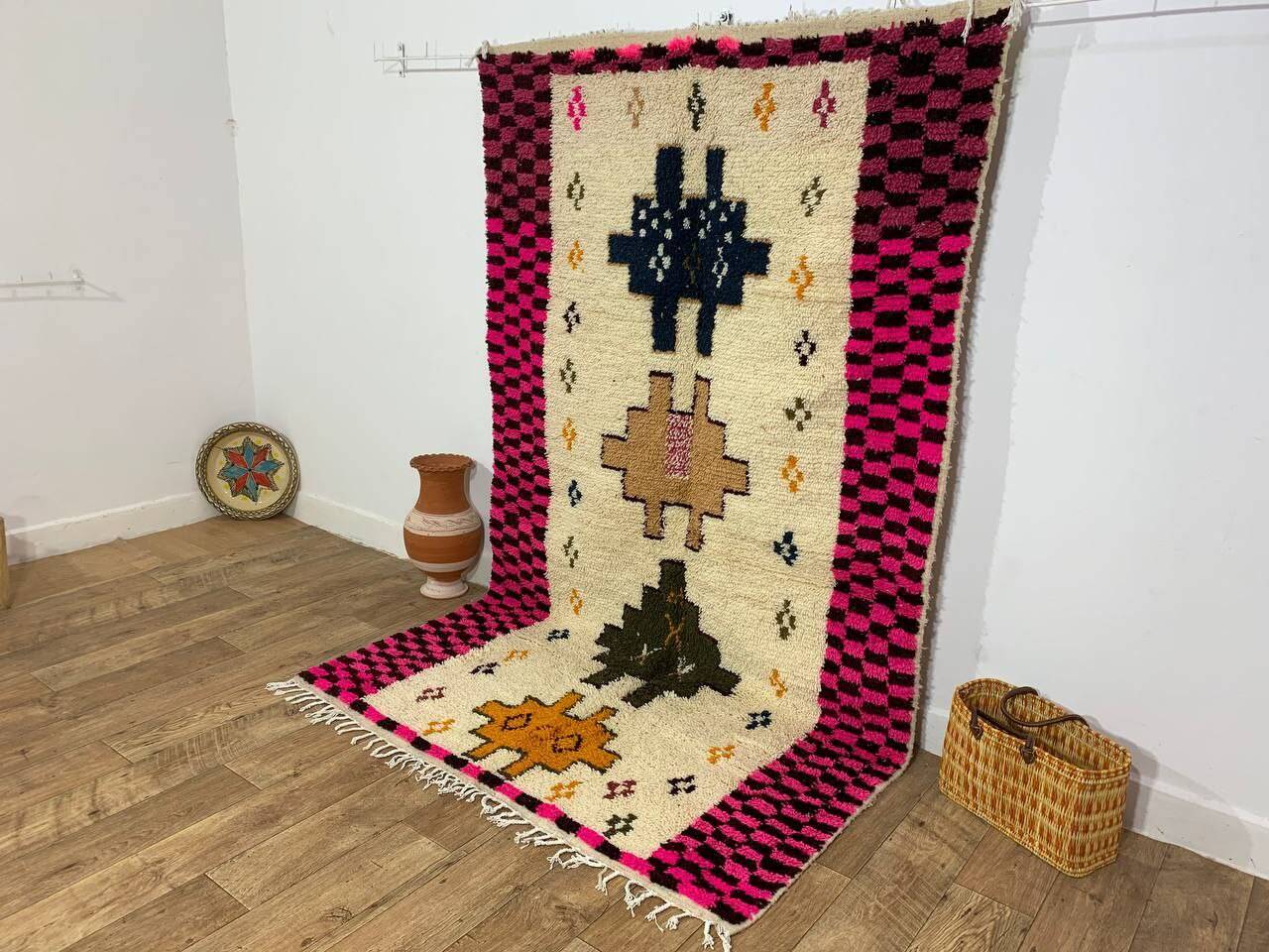 Handmade Moroccan Berber rug 257 X 150 CM