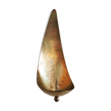 Wall candle holder in vintage brass, scandinavian