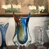 Glass vase by Art Chribska circa 1960