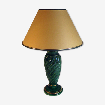 Lampe en céramique verte