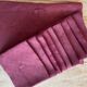 Damassed tablecloth & its 10 plum-tinted napkins "la C" - linen