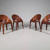 Set of four "Lira e Liuto" chairs by Mario Bellini for Cassina, Italy, 1980s.