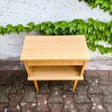 Bedside light oak feet spindles 60s