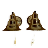 Pair of modular wall lights Scandinavian design 1960.