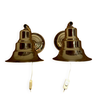 Pair of modular wall lights Scandinavian design 1960.