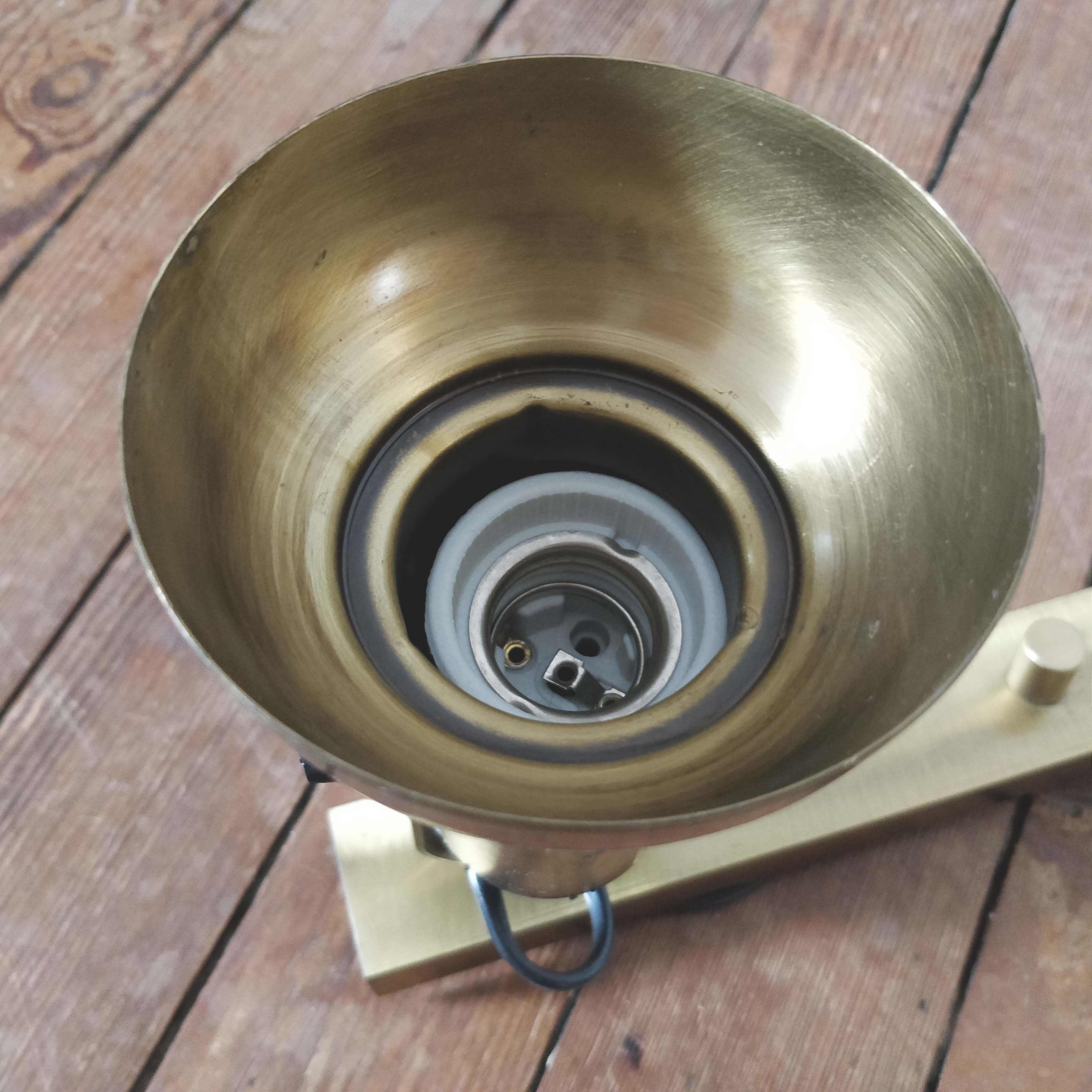 Wall light 3 70s brass spots