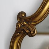 Miroir coquillage doré ancien
