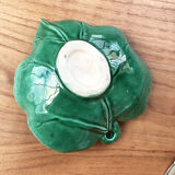 Green ceramic leaf cup