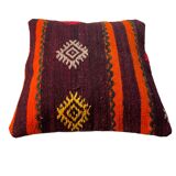 Housse de coussin kilim turc vintage, 40 x 40 cm