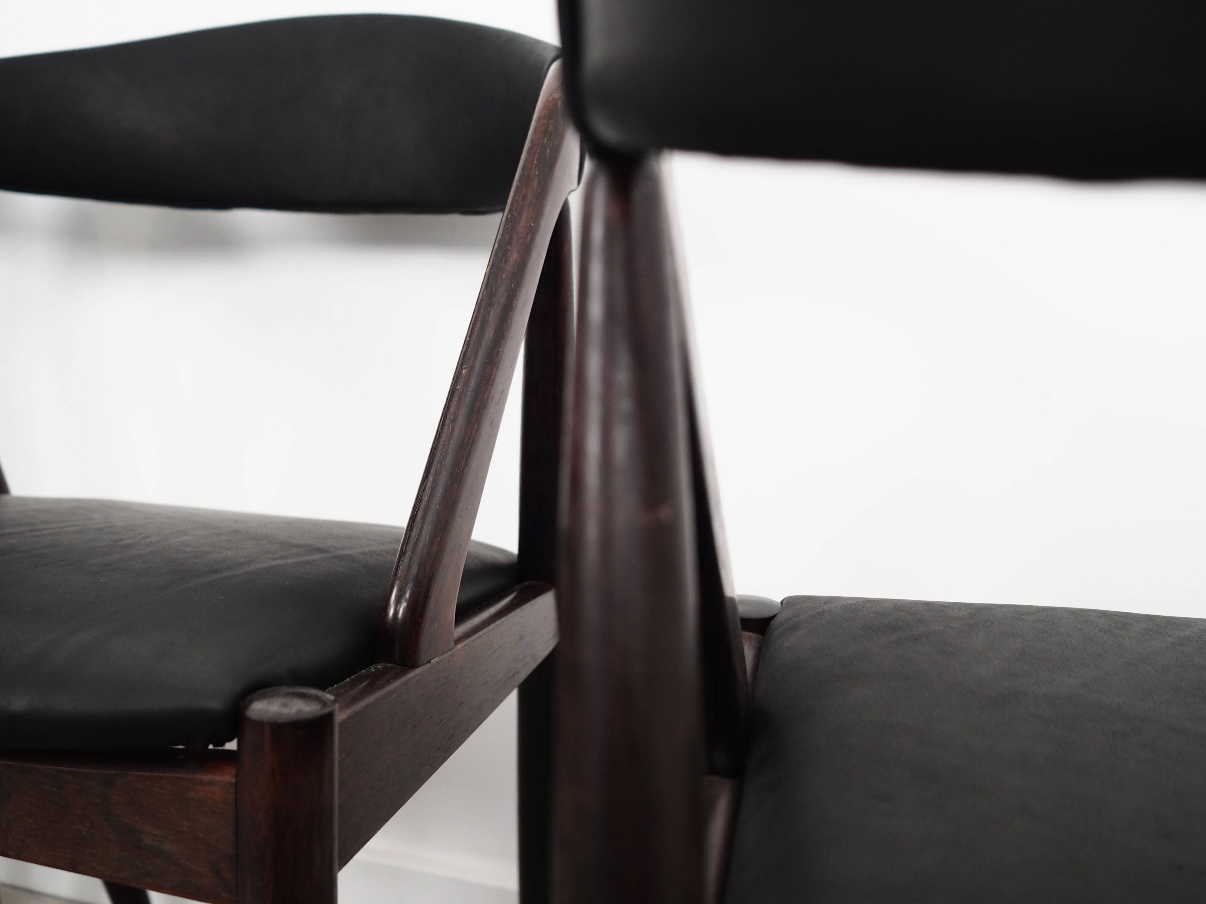 Set of four rosewood chairs, Danish design, 1970s, designer Kai Kristiansen