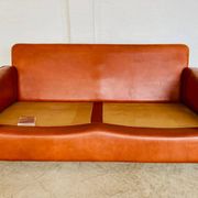Vintage Danish mid-century cognac leather 2-seater sofa by Sigurd Resell