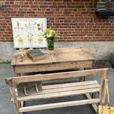 Double patinated school desk