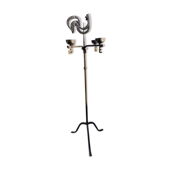 1950 wrought iron lamp Jean Touret