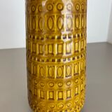 Set of two pottery fat lava vases "ochre" by scheurich, germany, 1970s
