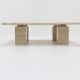 Mid century italian modern travertine coffee table 1970s