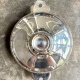 Silver-plated metal tureen, vegetable dish with ears and lid