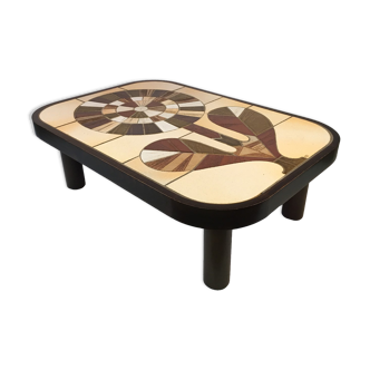 Coffee table of the ceramist Roger Capron