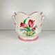 Large cache pot KG Lunéville, model "Street Lamp", rose pattern.