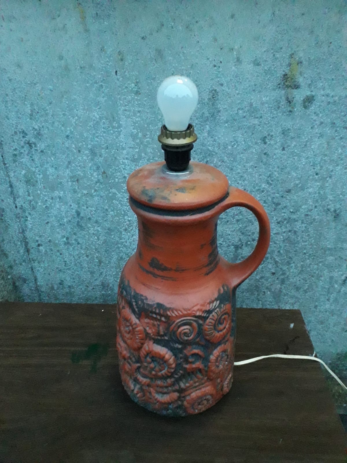 Ceramic floor lamp from the 70 made by Carstens (Germany)