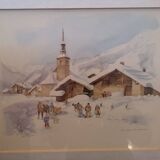 Tableau aquarelle savoie