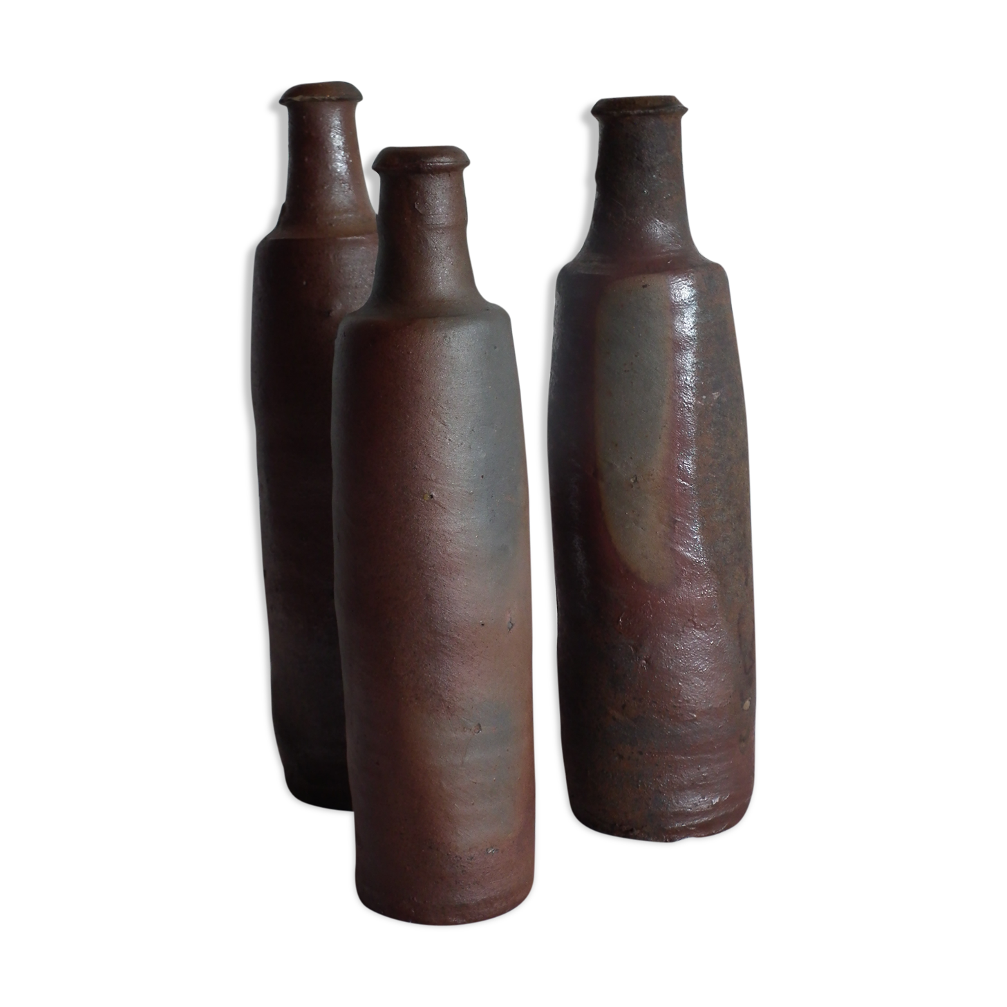 Set of vintage stoneware bottles