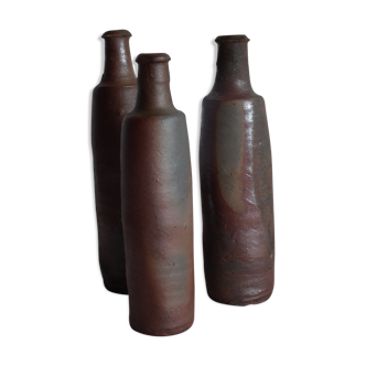 Set of vintage stoneware bottles