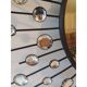 Sun mirror iron beveled mirror and diamond cabochons