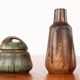Lot de 3 céramiques Denbac Art-Déco en grès flammé 1930.