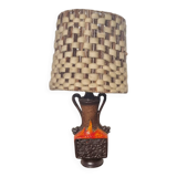 Lampe de sol de 1970, Abat-jour en laiton de mouton