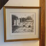 Framed lithograph