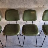 set of 4 vintage green chairs