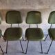 set 4 chaises vintages vertes