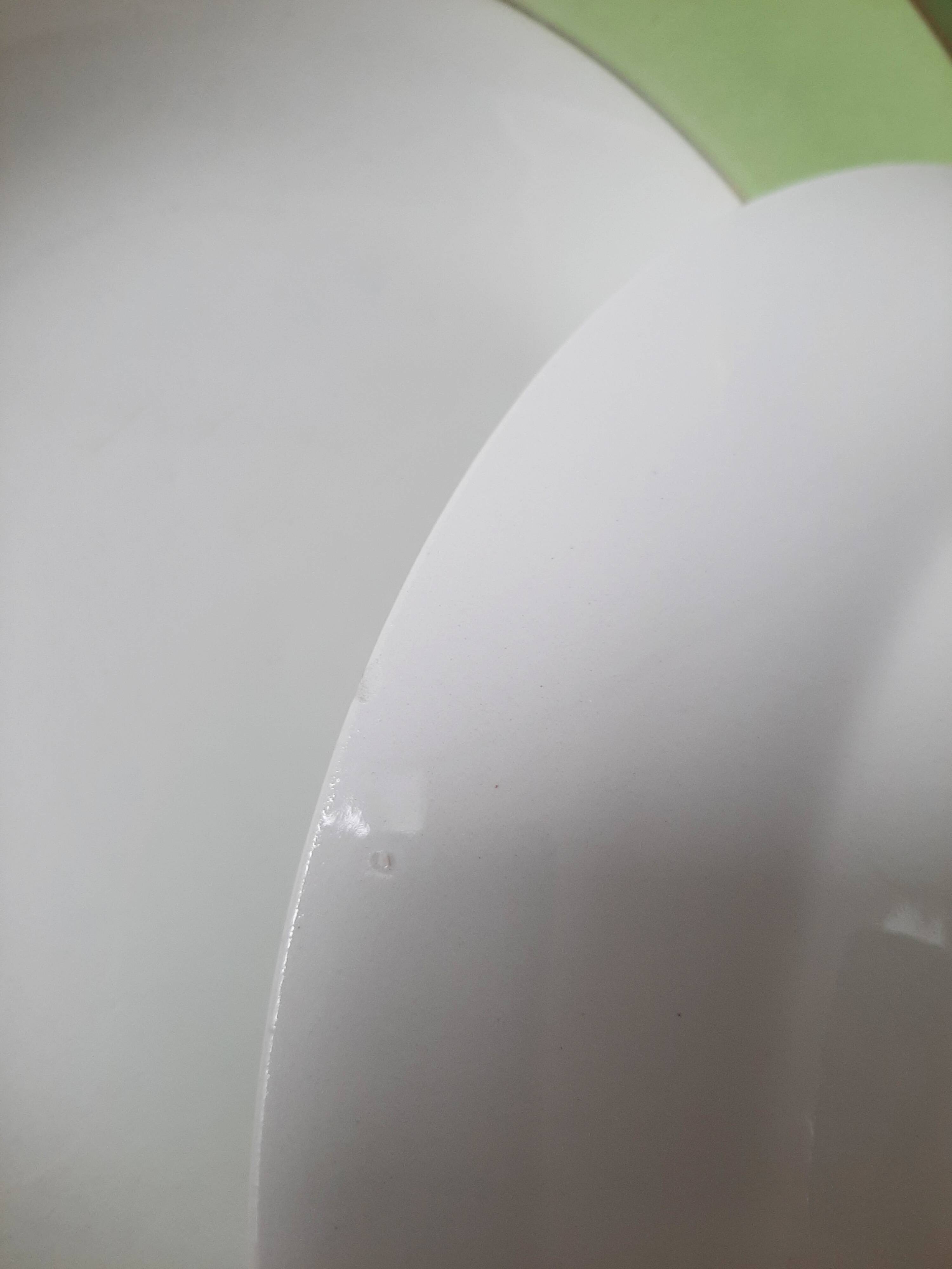 Vintage white and green deep plates stamped Arcachon.