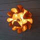 Gold metal floral wall light, 1960-70.