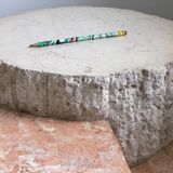 Black-pitched coffee table and faux marble tackle, Italy, 1970