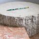 Black-pitched coffee table and faux marble tackle, Italy, 1970
