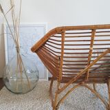 2 seater rattan bench
