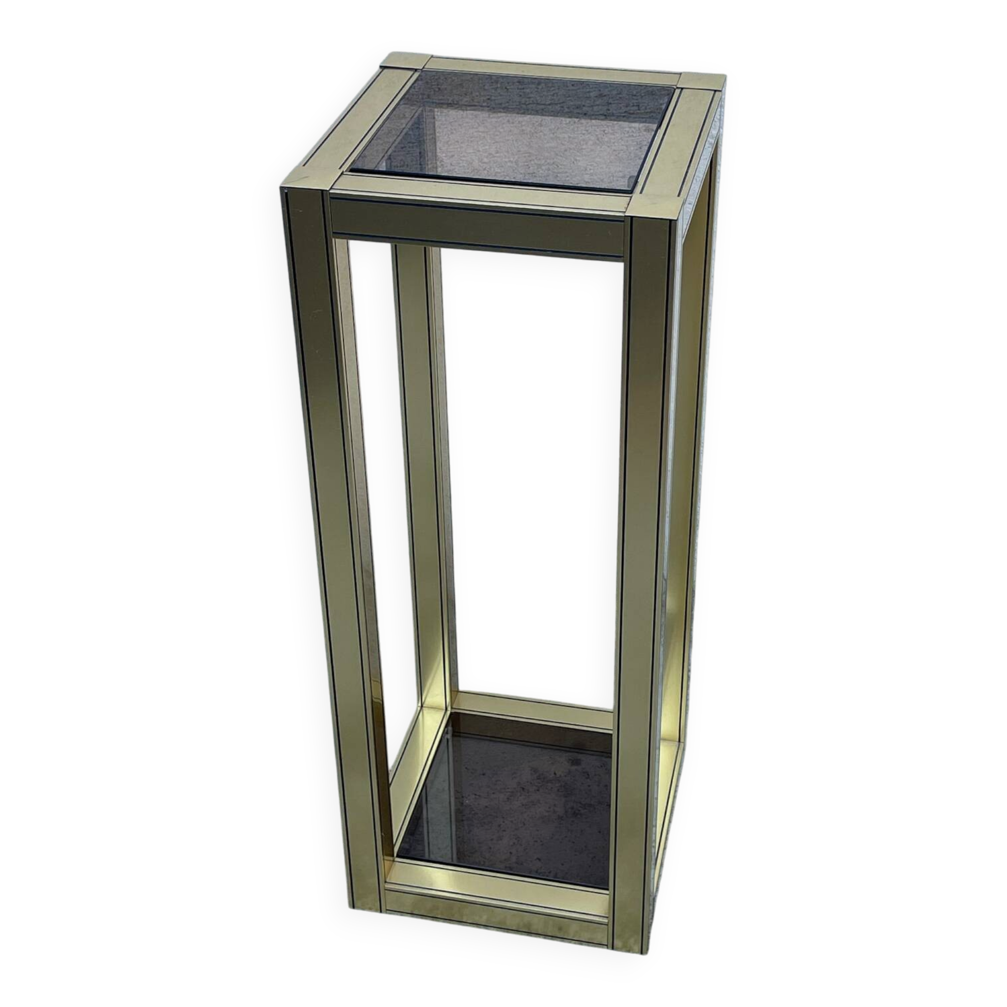 Modern vintage gold-plated console table