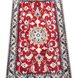 Handmade antique persian nain rug 56x95cm