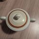 Large Longchamp set in France in earthenware Tea service, serving pieces
