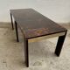 Table plexi imitation ecaille de tortue