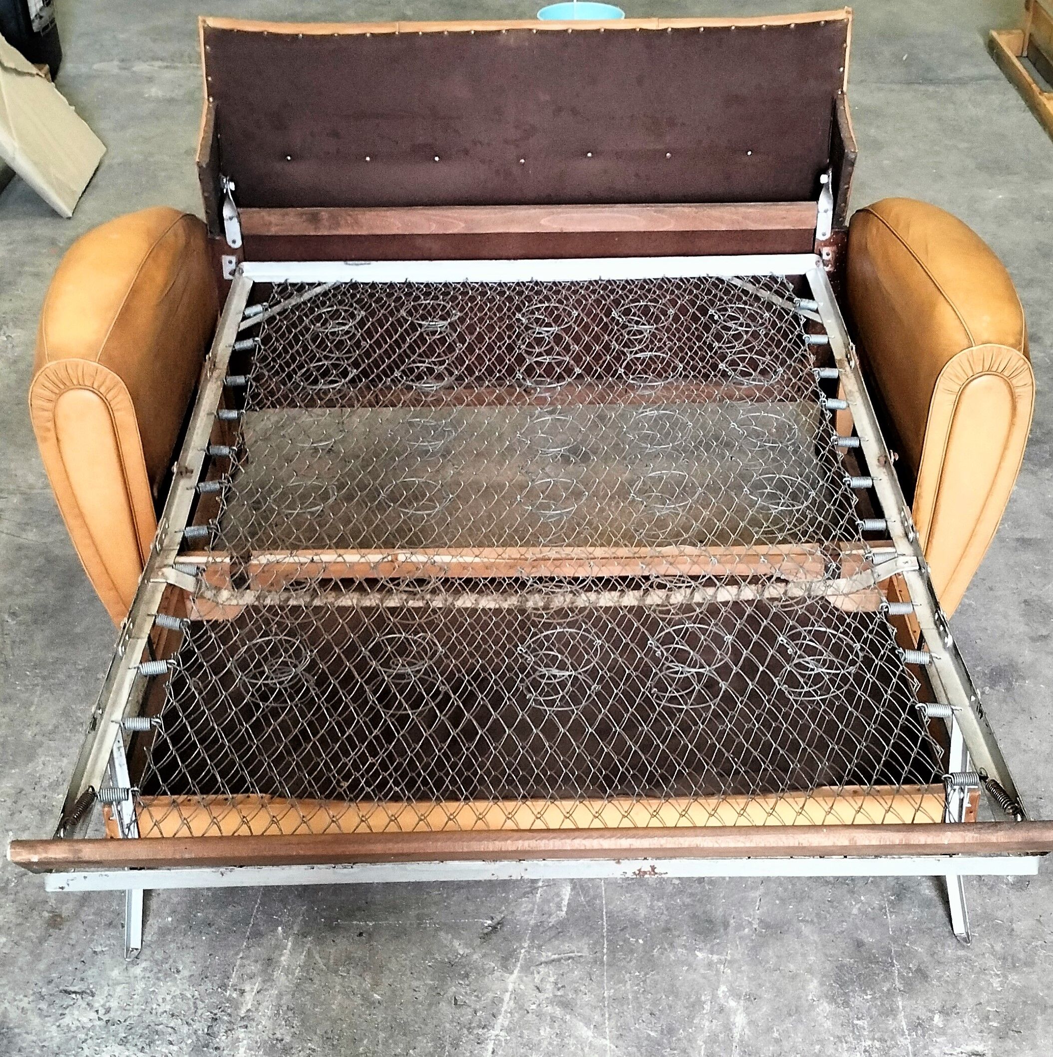 Vintage convertible moustache club sofa